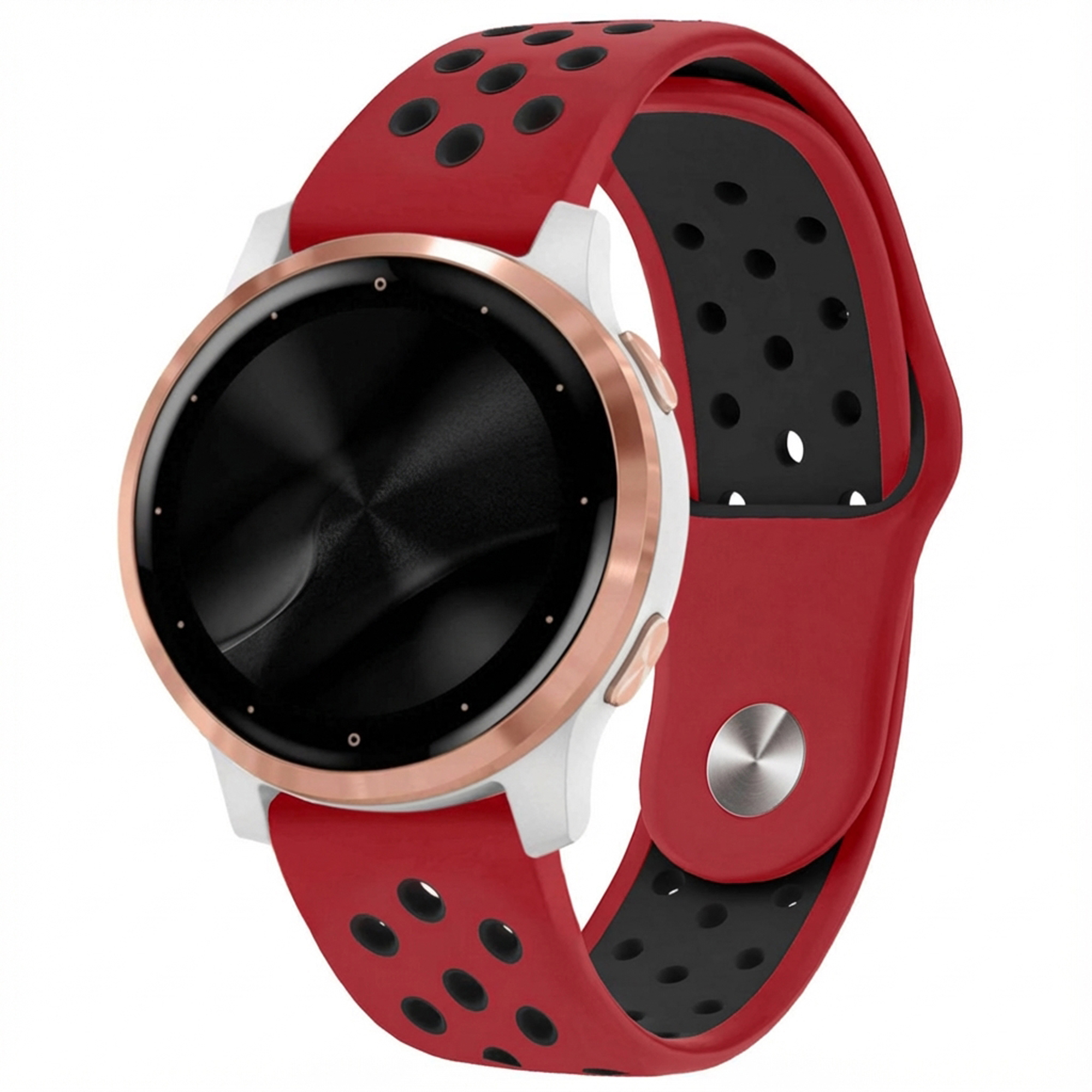 imoshion Siliconen sportbandje - Universeel 18 mm aansluiting - Red & Black
