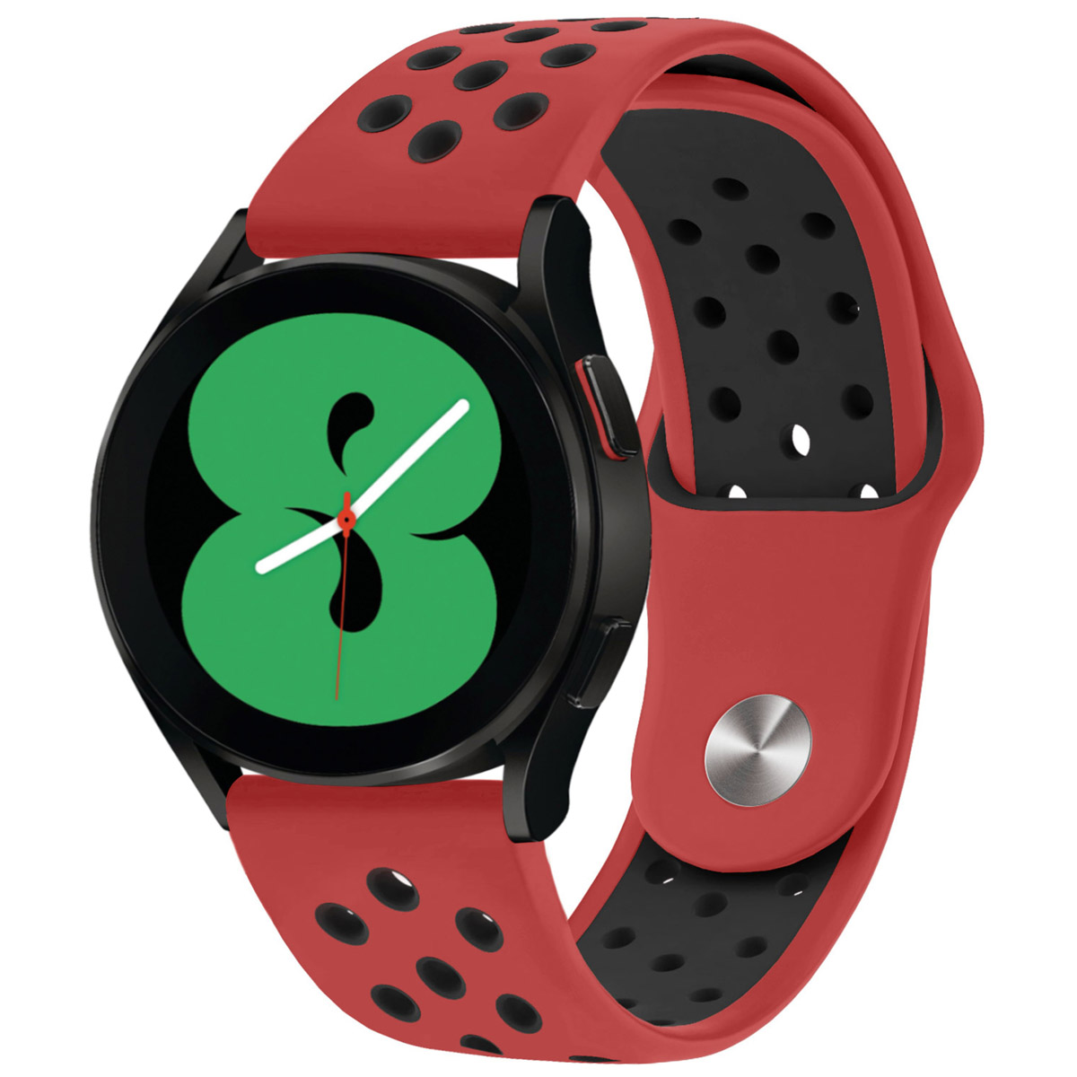 imoshion Siliconen sportbandje - Universeel 20 mm aansluiting - Red & Black