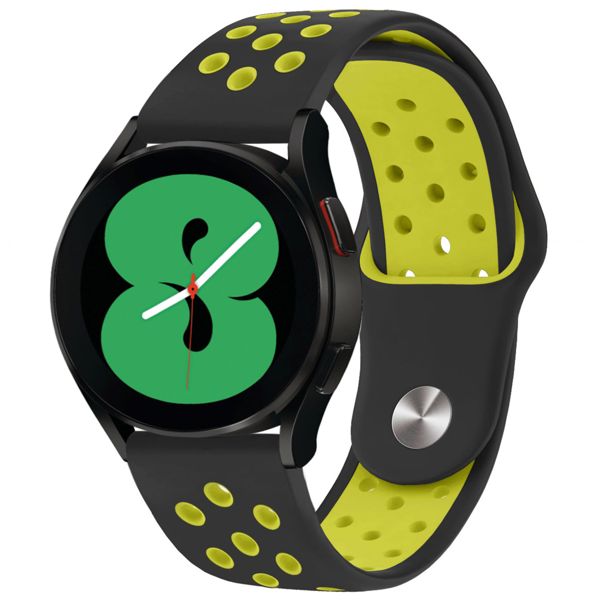 imoshion Siliconen sportbandje - Universeel 20 mm aansluiting - Black & Neon Yellow