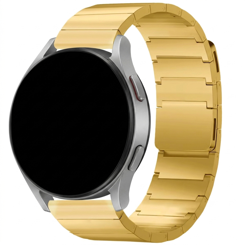 Selencia Stalen magnetisch bandje - Universeel 20 mm aansluiting - Goud