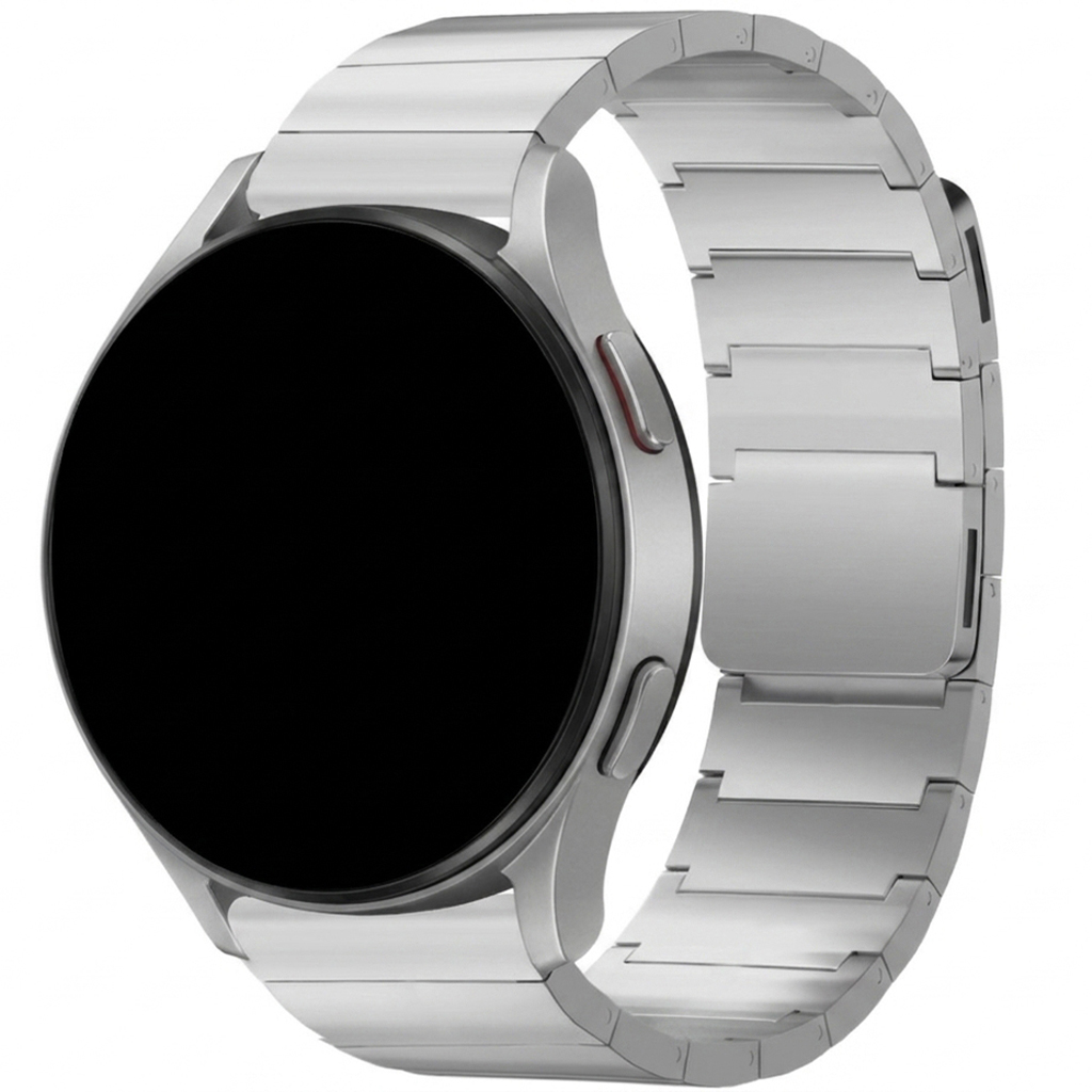 Selencia Stalen magnetisch bandje - Universeel 20 mm aansluiting - Zilver