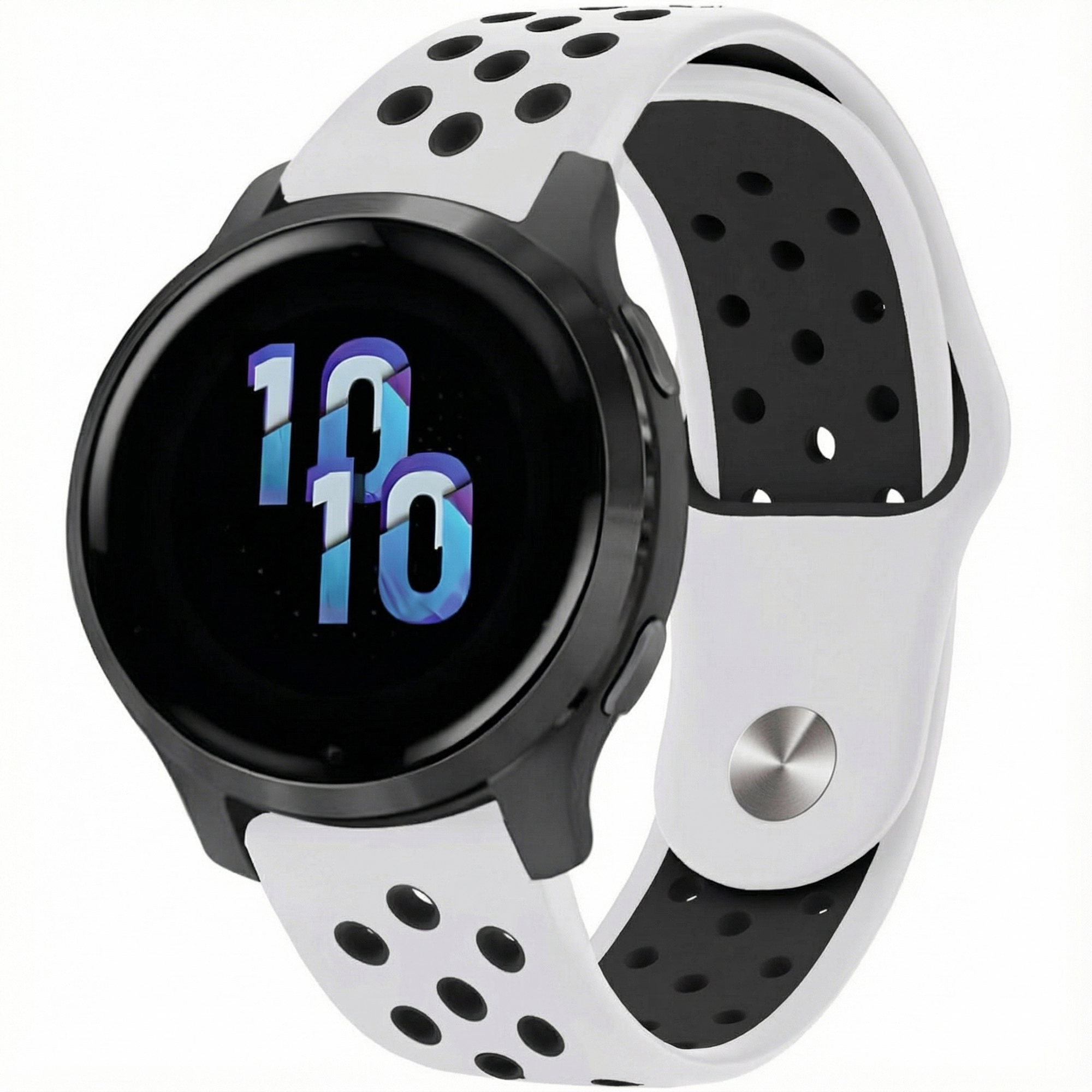 imoshion Siliconen sportbandje - Universeel 22 mm aansluiting - White / Black