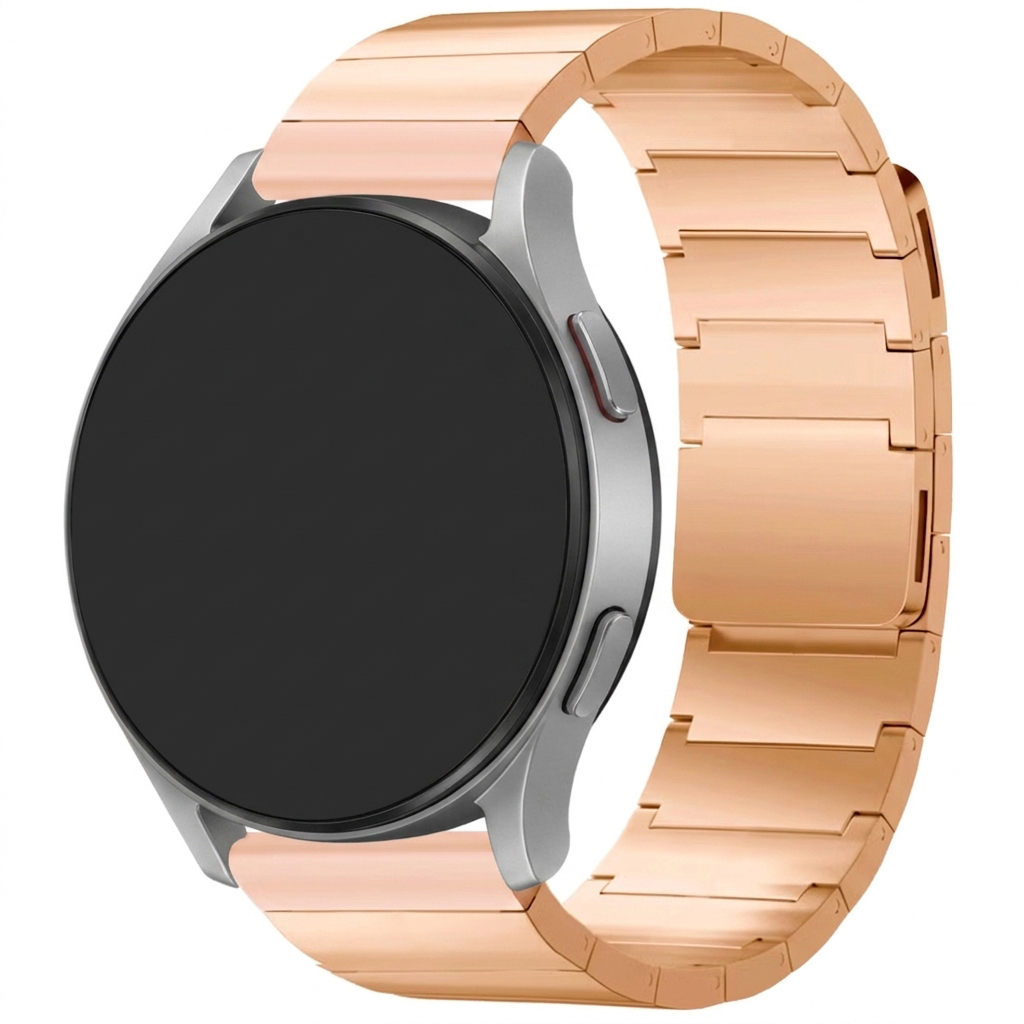 Selencia Stalen magnetisch bandje - Universeel 22 mm aansluiting - Rosé Goud