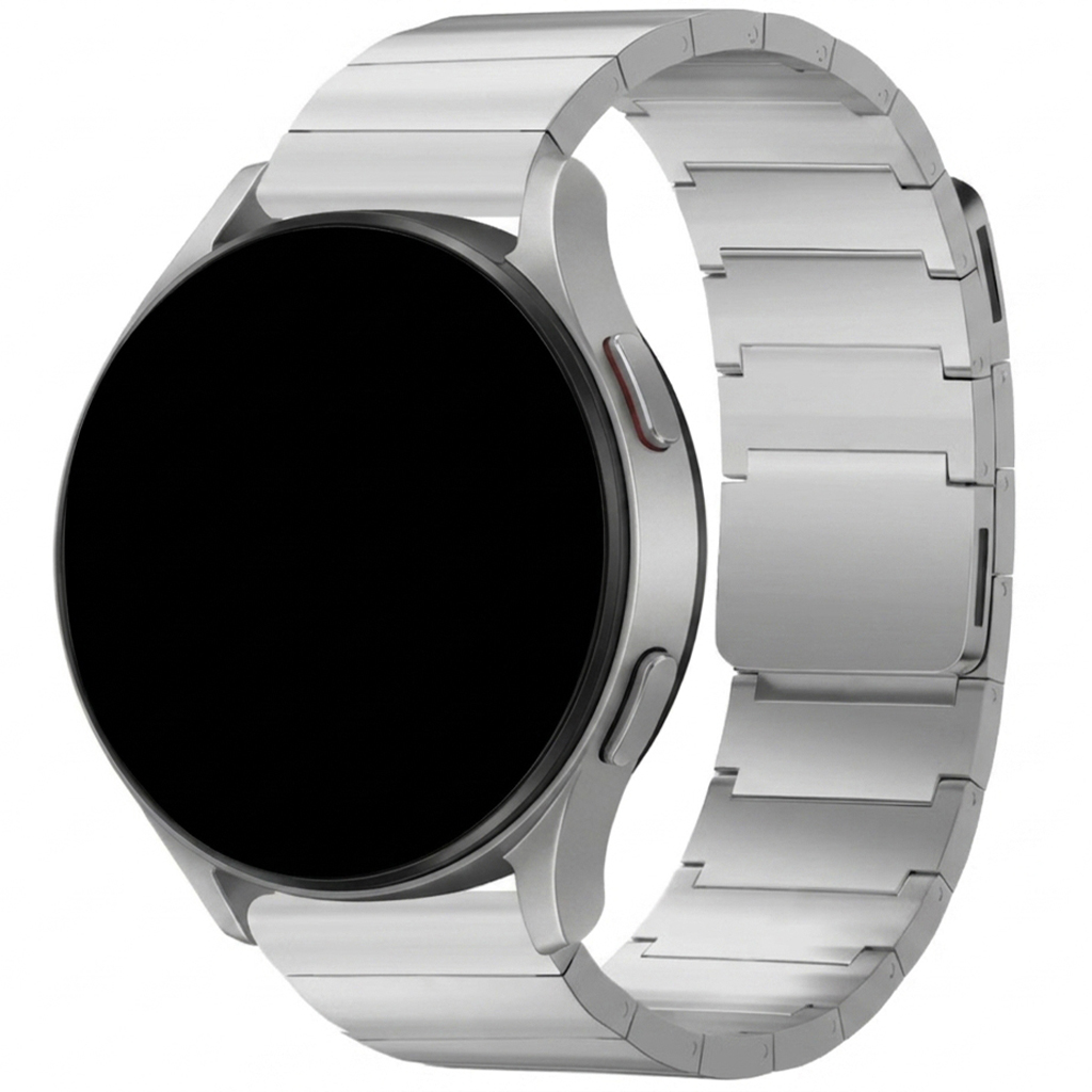 Selencia Stalen magnetisch bandje - Universeel 22 mm aansluiting - Zilver