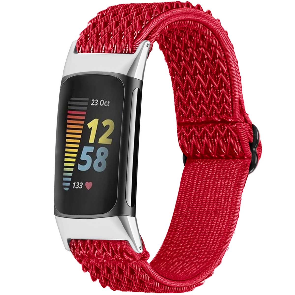 imoshion Bracelet en nylon élastique Fitbit Charge 5 - Rouge