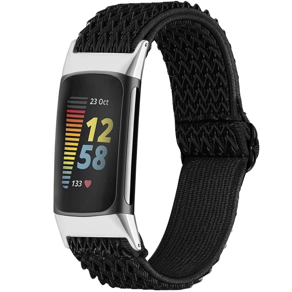 imoshion Bracelet en nylon élastique Fitbit Charge 5 - Noir