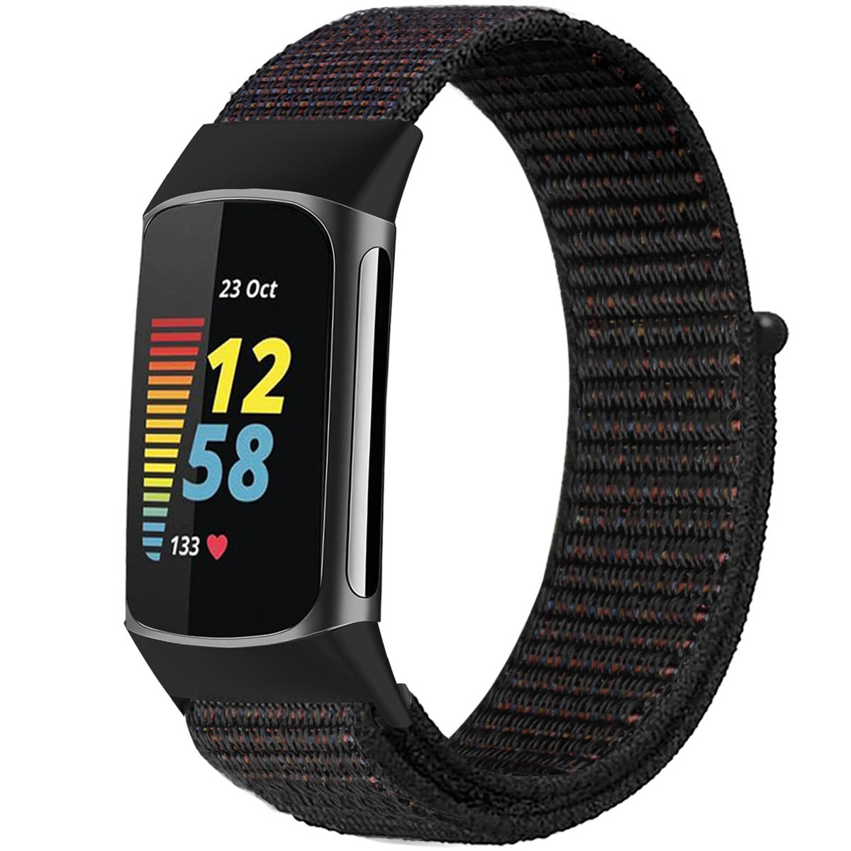 imoshion Bracelet en nylon Fitbit Charge 5 - Taille S - Noir
