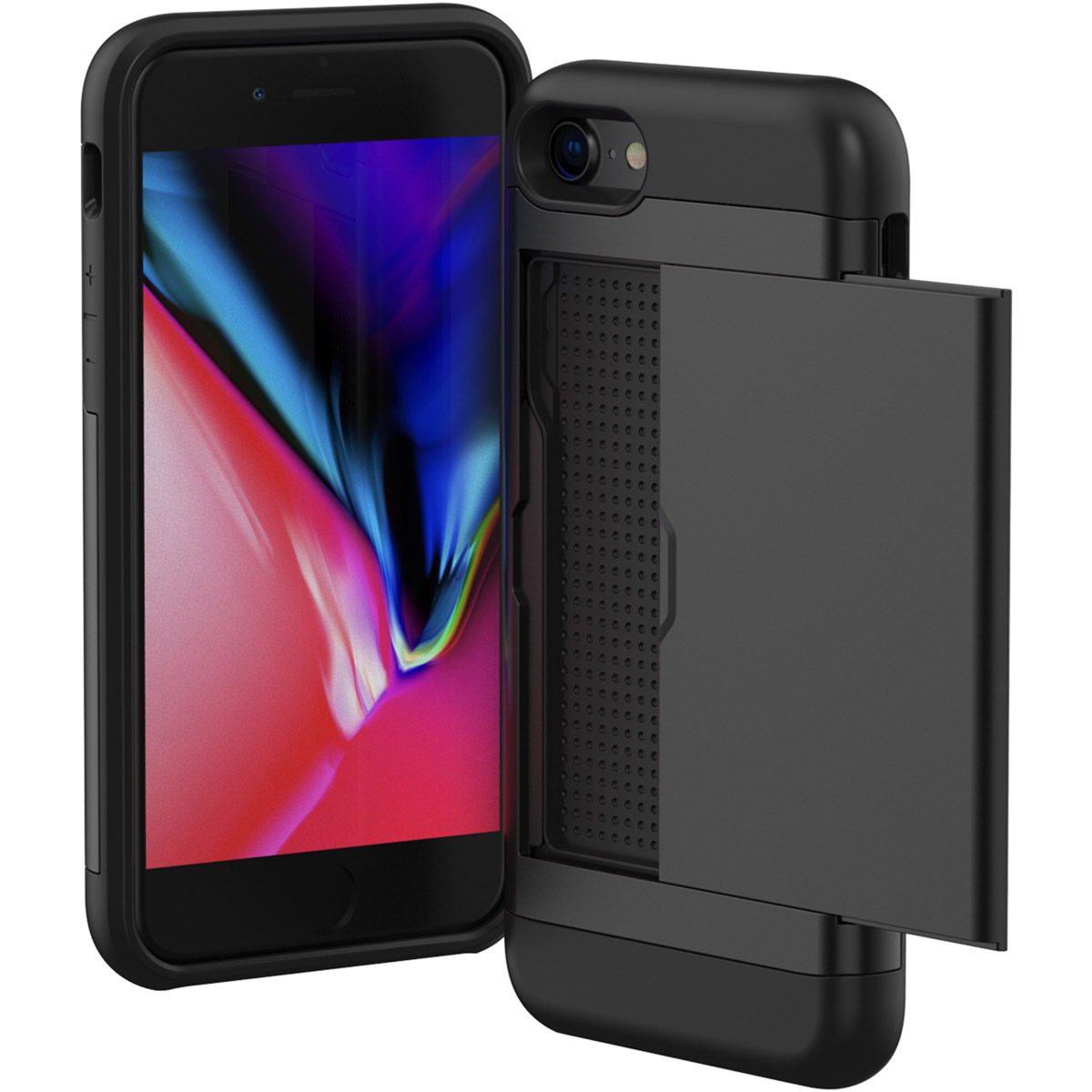 imoshion Backcover met pasjeshouder voor de Apple iPhone SE (2022 / 2020) / 8 / 7 - Zwart