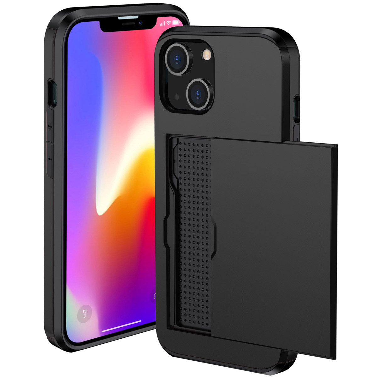 imoshion Backcover met pasjeshouder voor de Apple iPhone 14 - Zwart
