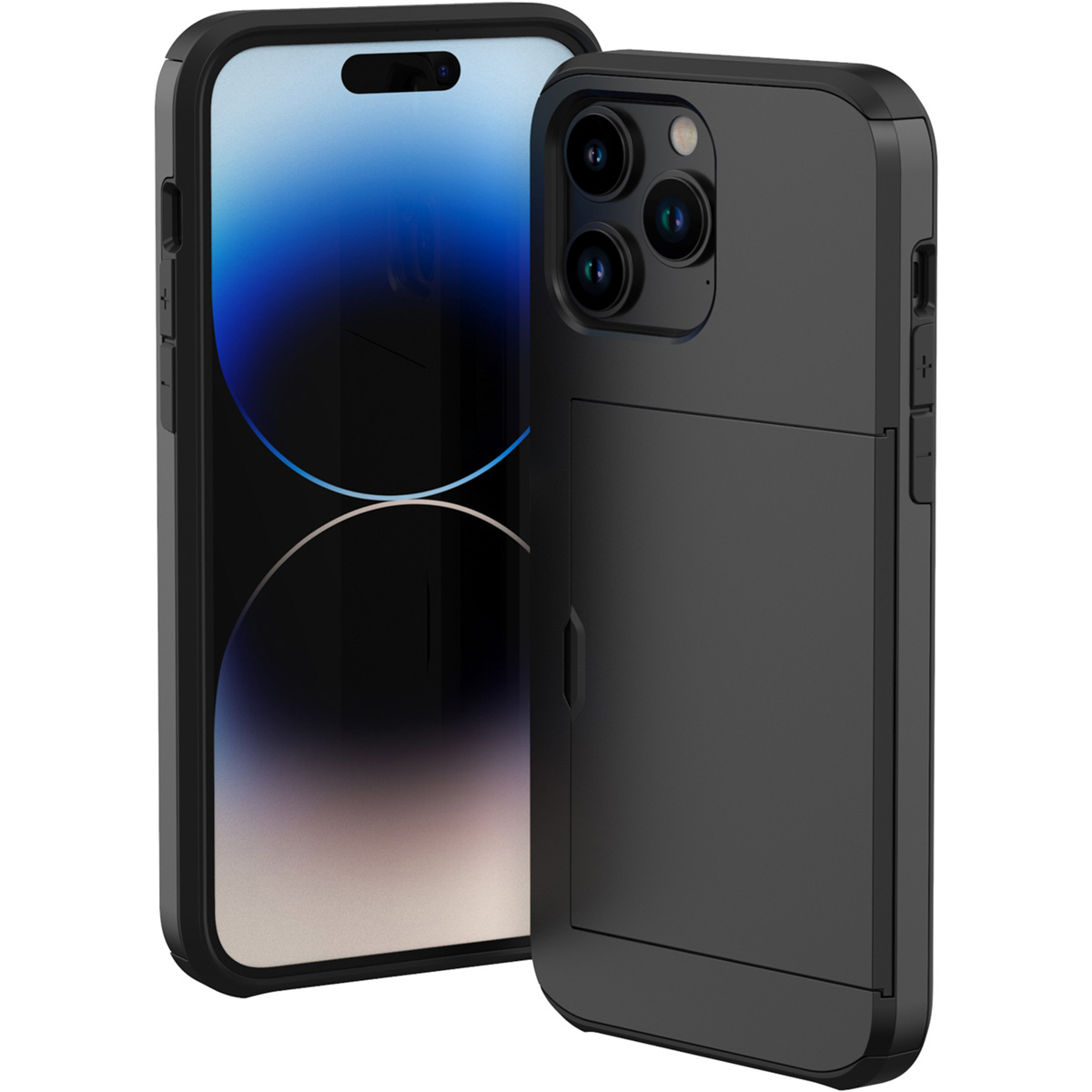 imoshion Coque arrière avec porte-cartes Apple iPhone 14 Pro Max - Noir