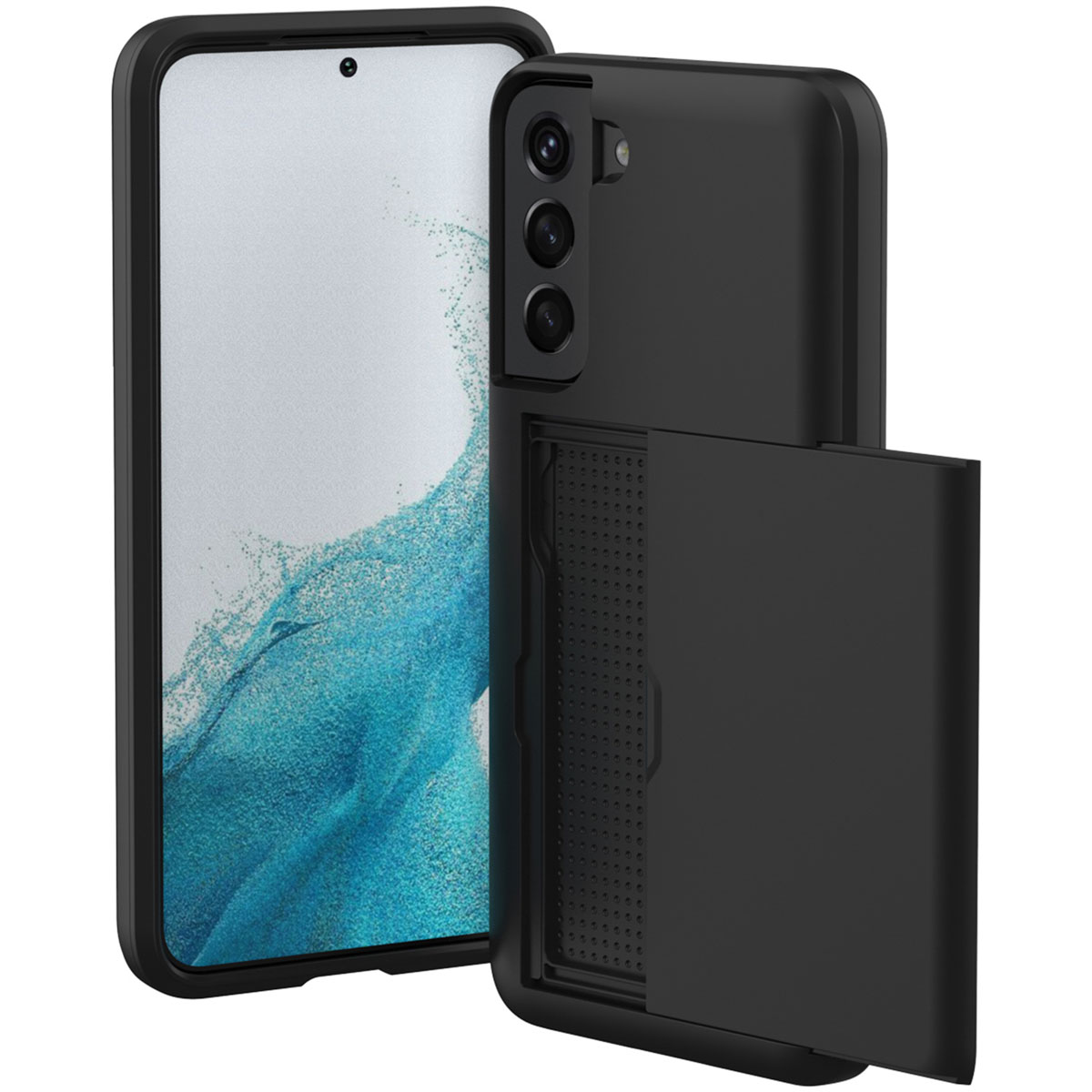 imoshion Backcover met pasjeshouder voor de Samsung Galaxy S22 - Zwart