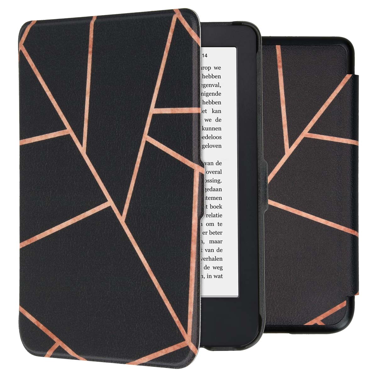 imoshion Design Slim Hard Case Bookcase voor de Kobo Clara 2E / Tolino Shine 4 - Black Graphic