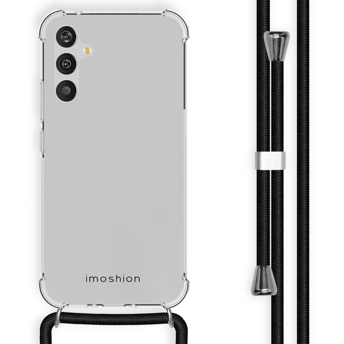 imoshion Coque arrière Transparente avec cordon Samsung Galaxy A34 (5G) - Noir
