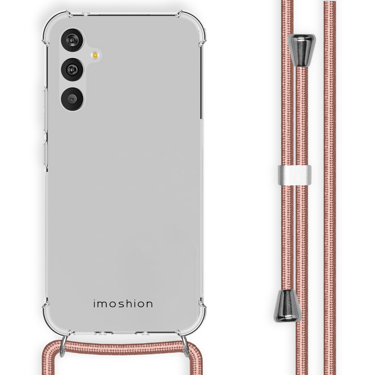 imoshion Coque arrière Transparente avec cordon Samsung Galaxy A34 (5G) - Rose Doré