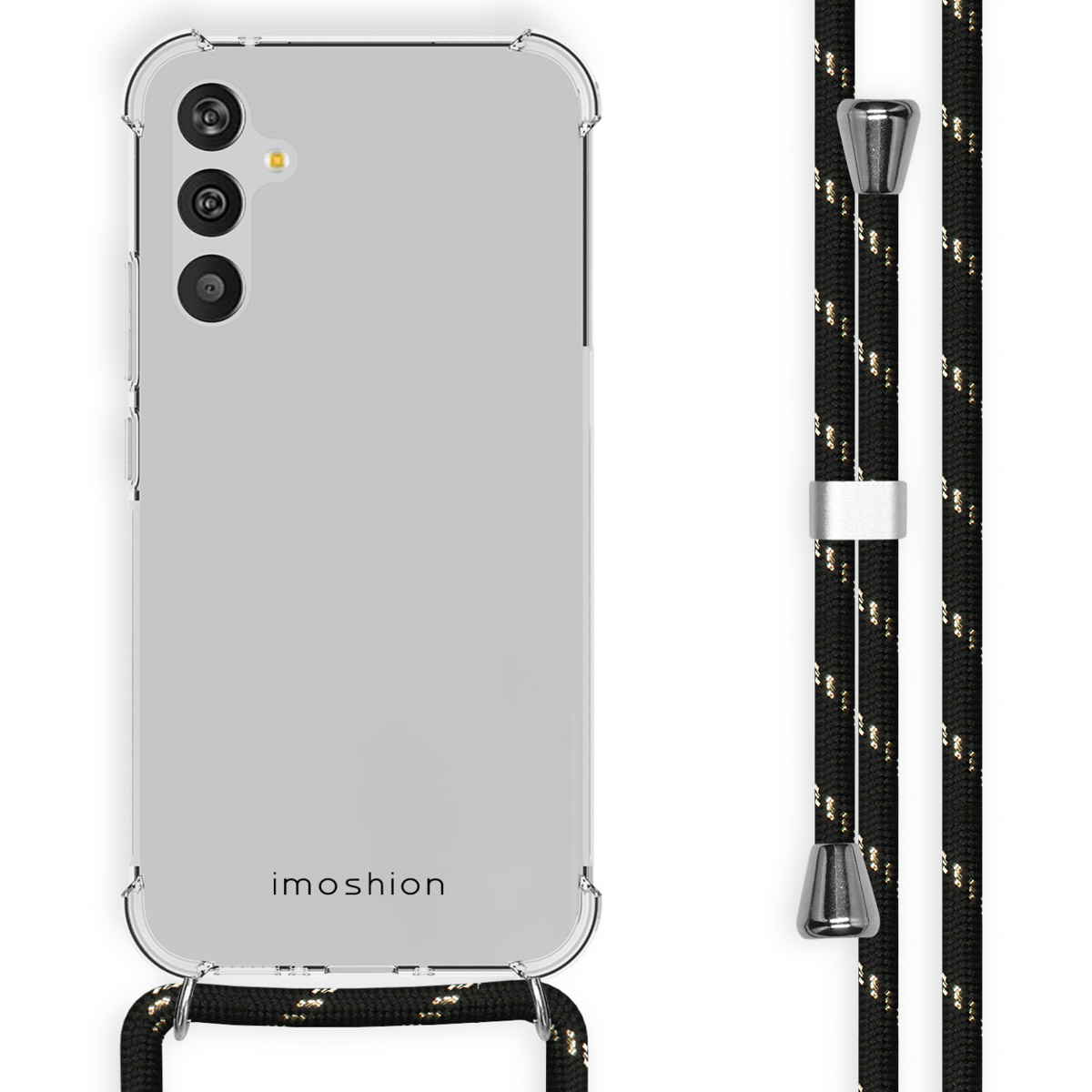 imoshion Coque arrière Transparente avec cordon Samsung Galaxy A34 (5G) - Noir & Doré