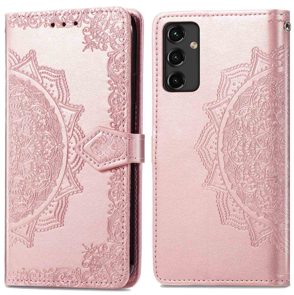 imoshion Mandala Bookcase voor de Samsung Galaxy A14 (5G/4G) - Rosé Goud