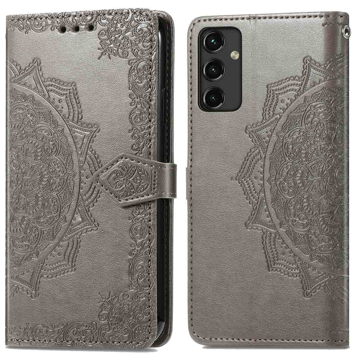 imoshion Mandala Bookcase voor de Samsung Galaxy A14 (5G/4G) - Grijs