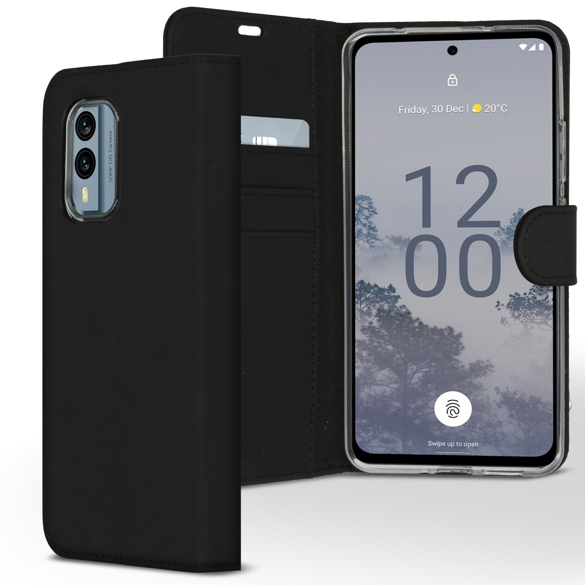 Accezz Étui de télephone Wallet Nokia X30 - Noir