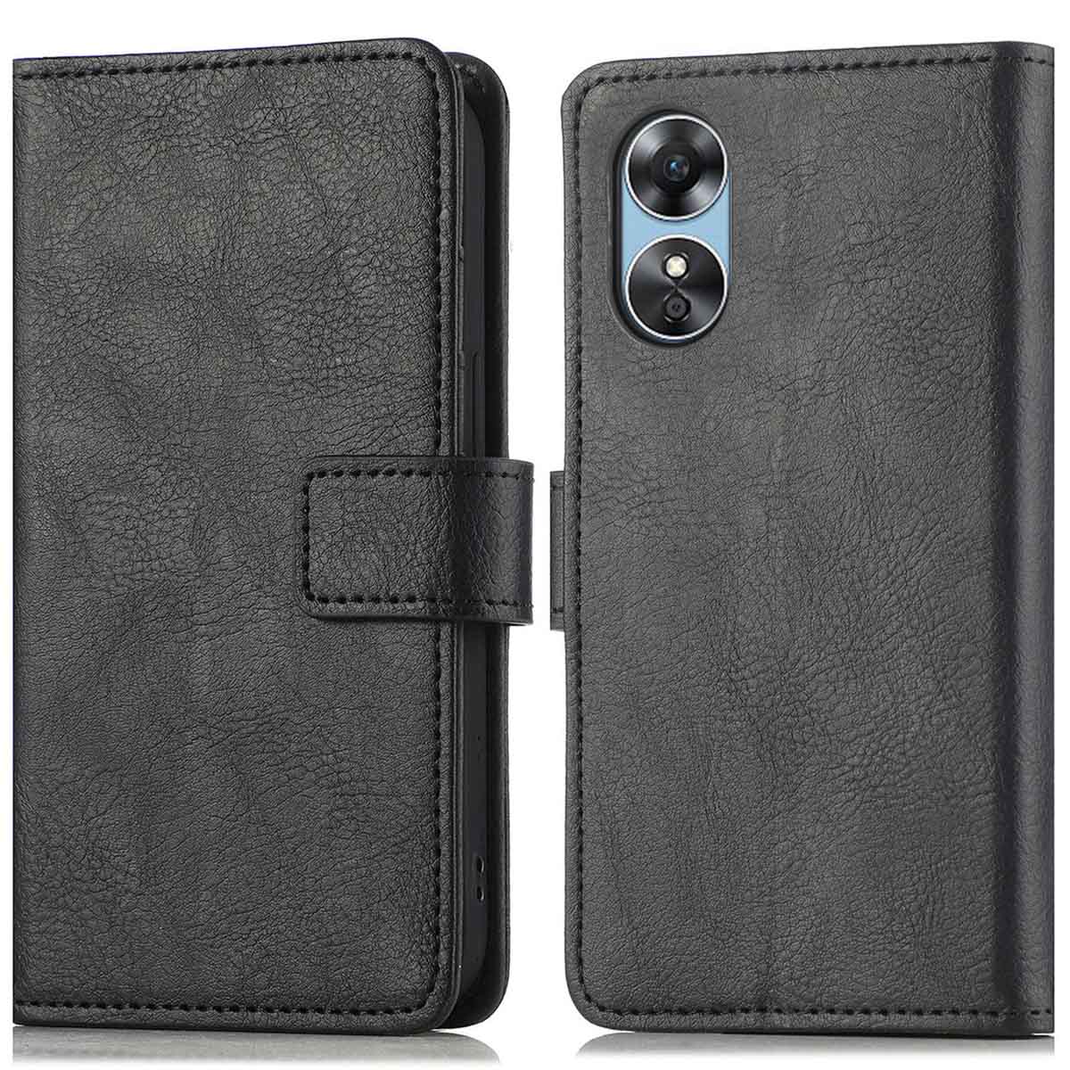 imoshion Luxe Bookcase voor de Oppo A17 - Zwart