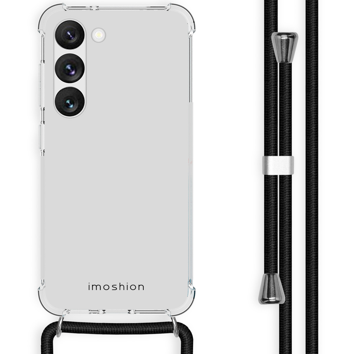 imoshion Coque arrière Transparente avec cordon Samsung Galaxy S23 - Noir