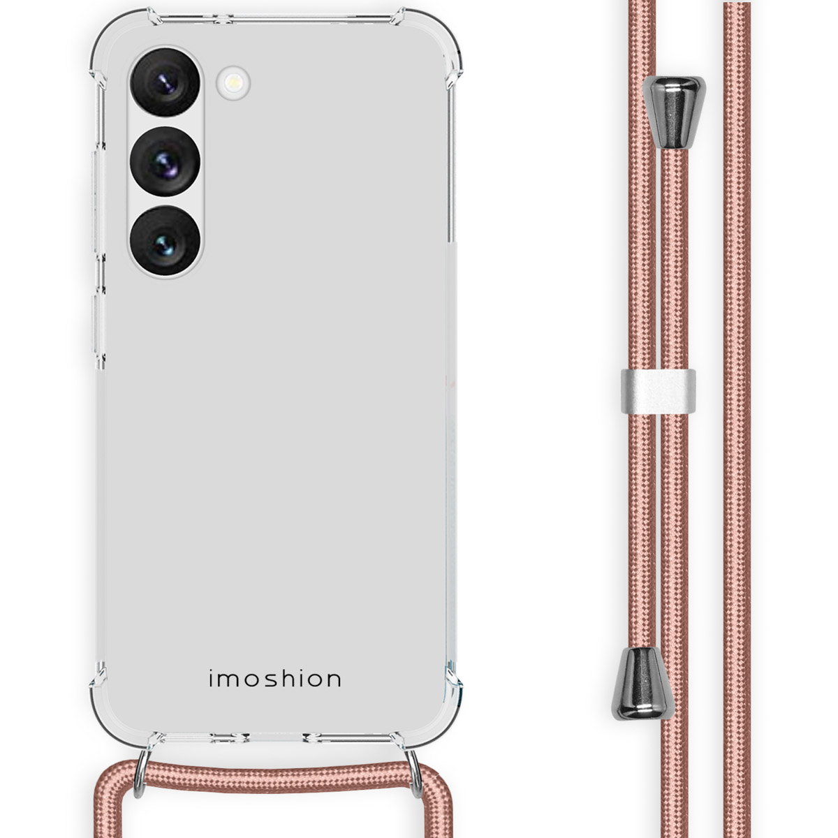 imoshion Coque arrière Transparente avec cordon Samsung Galaxy S23 - Rose Doré