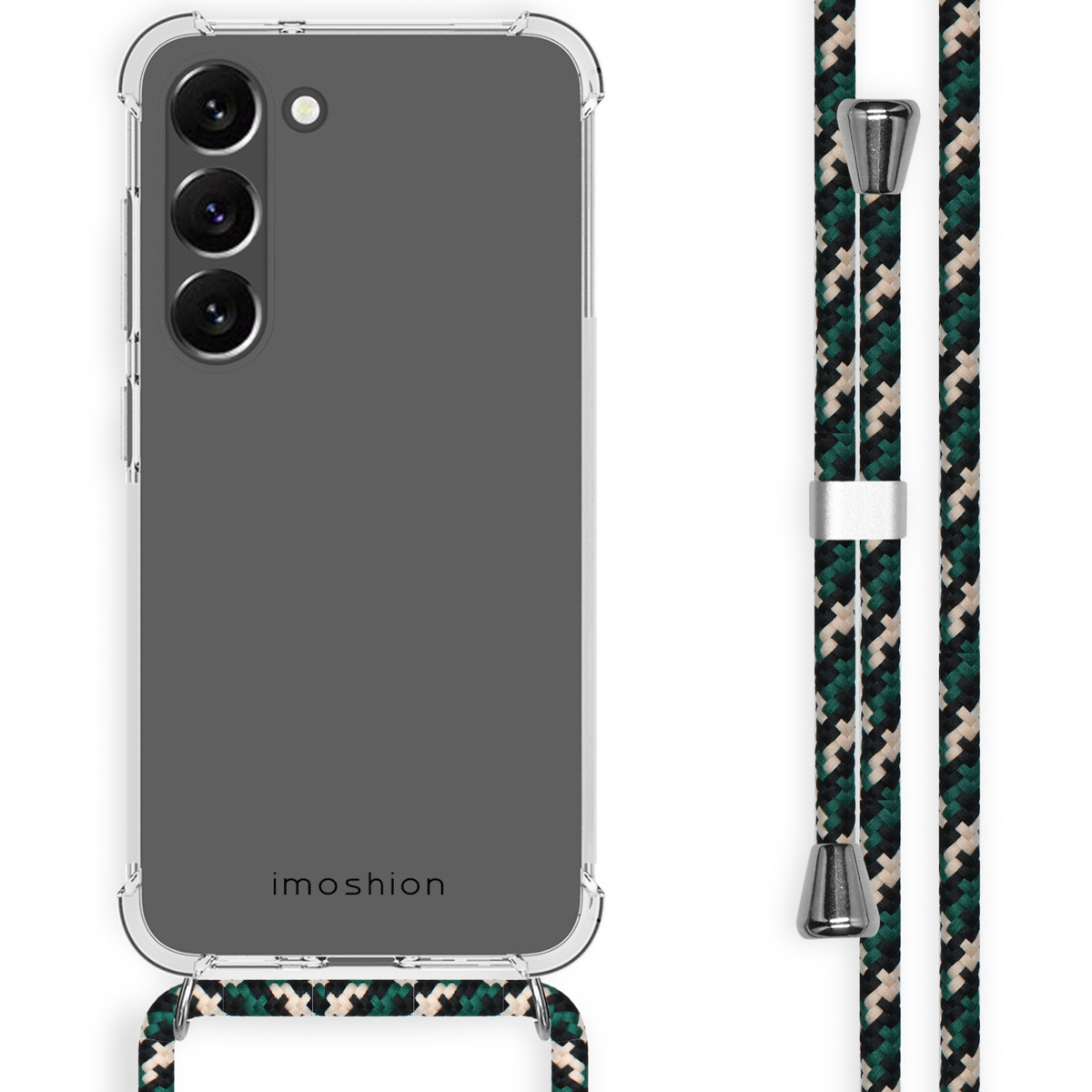 imoshion Coque arrière Transparente avec cordon Samsung Galaxy S23 Plus - Green Multi Color