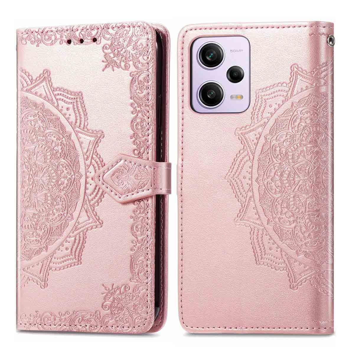 imoshion Mandala Bookcase voor de Xiaomi Redmi Note 12 Pro (5G) - Rosé Goud