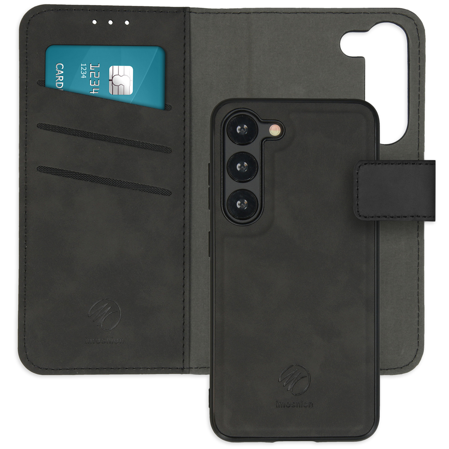 imoshion Etui de télephone luxe 2-en-1 amovible Samsung Galaxy S23 - Noir