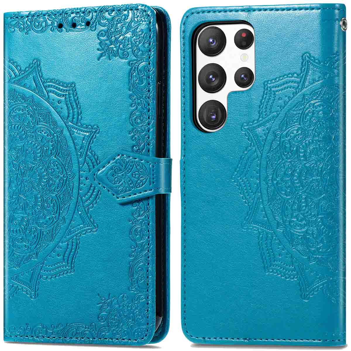 imoshion Mandala Bookcase voor de Samsung Galaxy S23 Ultra - Turquoise