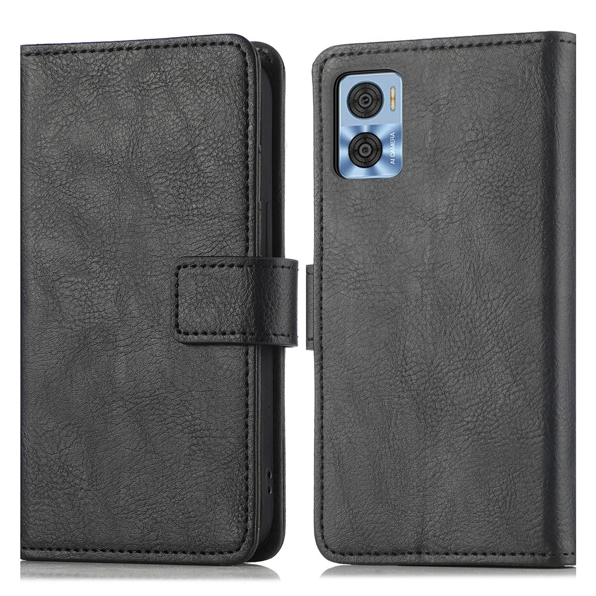 imoshion Luxe Bookcase voor de Motorola Moto E22 - Zwart