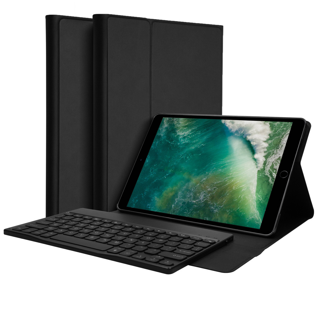 Accezz Bluetooth Keyboard Bookcase voor de Apple iPad 6 (2018) 9.7 inch / iPad 5 (2017) 9.7 inch - AZERTY / FR - Zwart