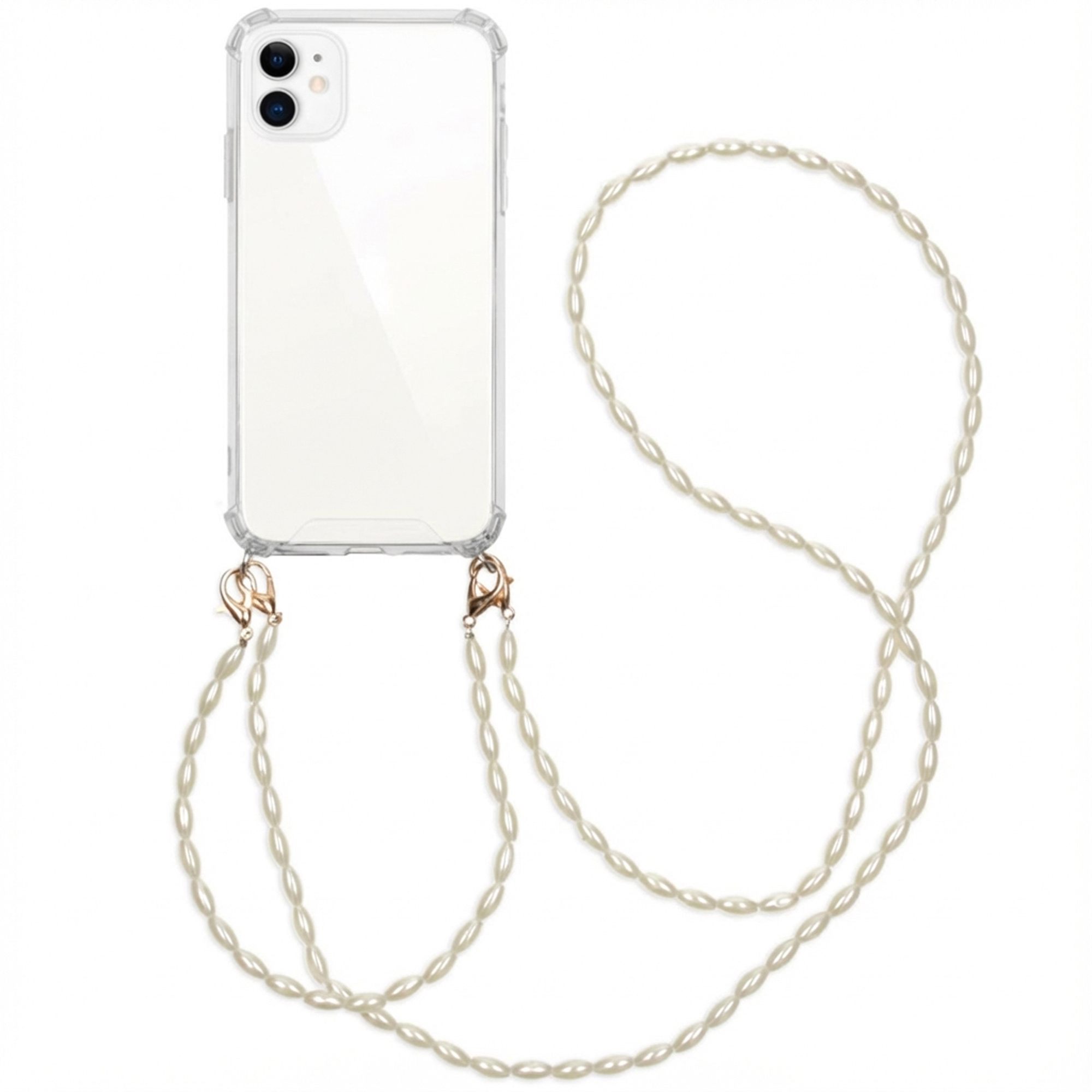 imoshion Backcover met koord + armband - Parels voor de Apple iPhone 11 - Transparant