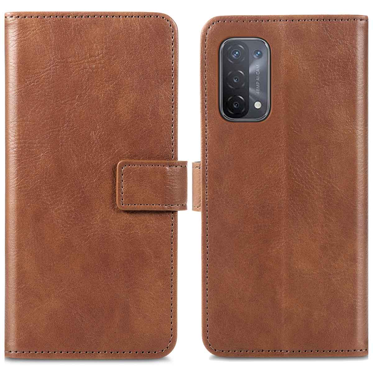 imoshion Luxe Bookcase voor de Oppo A74 (5G) / A54 (5G) - Bruin