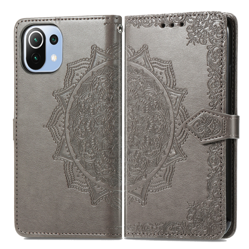imoshion Mandala Bookcase voor de Xiaomi Mi 11 Lite (5G/4G) / 11 Lite 5G NE - Grijs