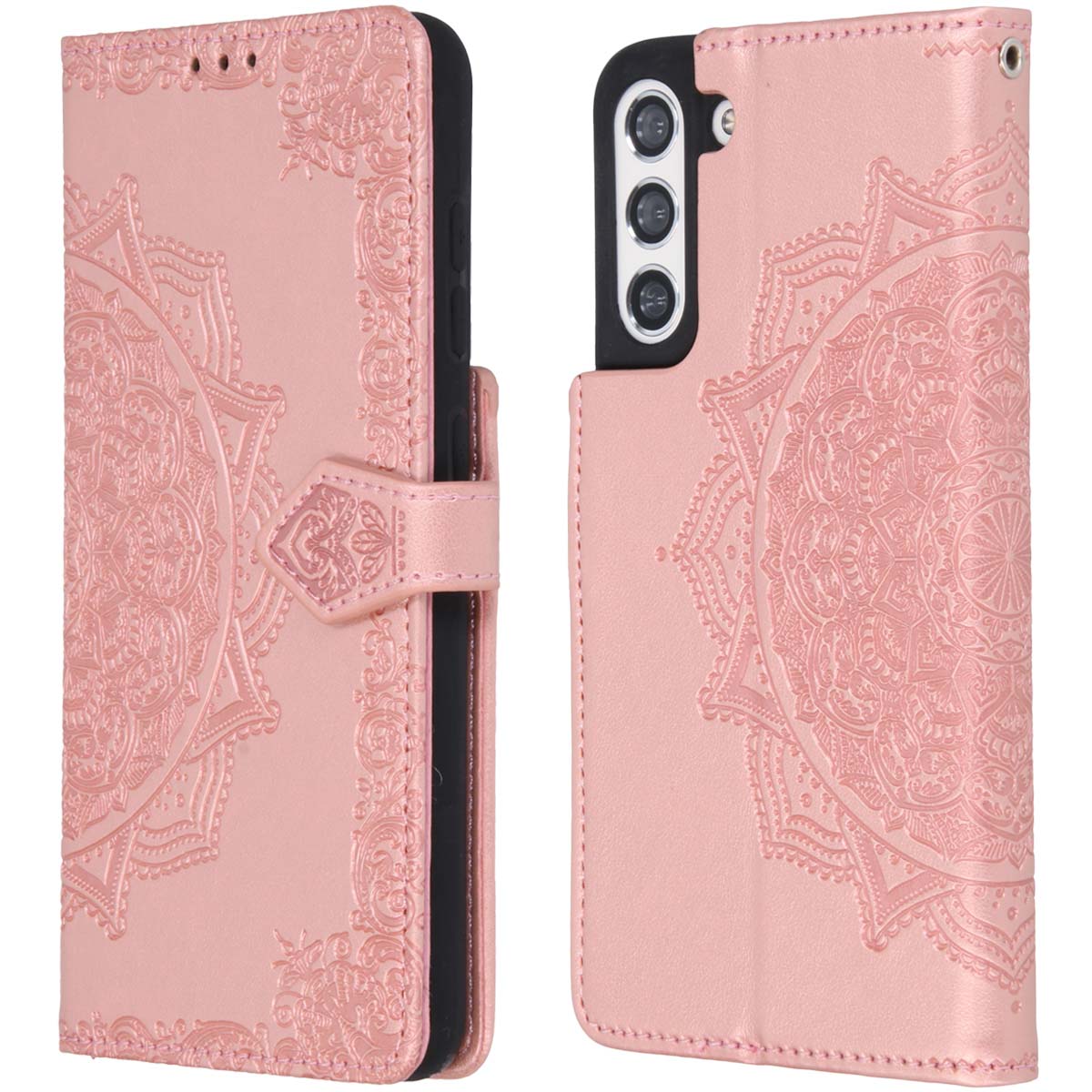 imoshion Mandala Bookcase voor de Samsung Galaxy S21 FE - Rosé Goud