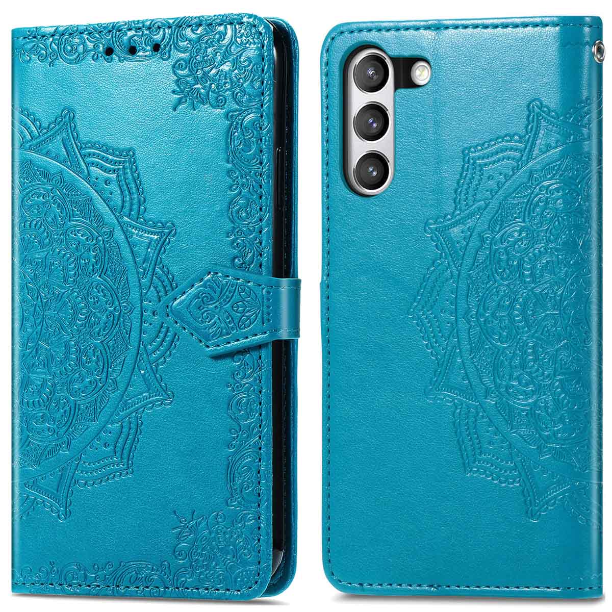 imoshion Mandala Bookcase voor de Samsung Galaxy S21 FE - Turquoise