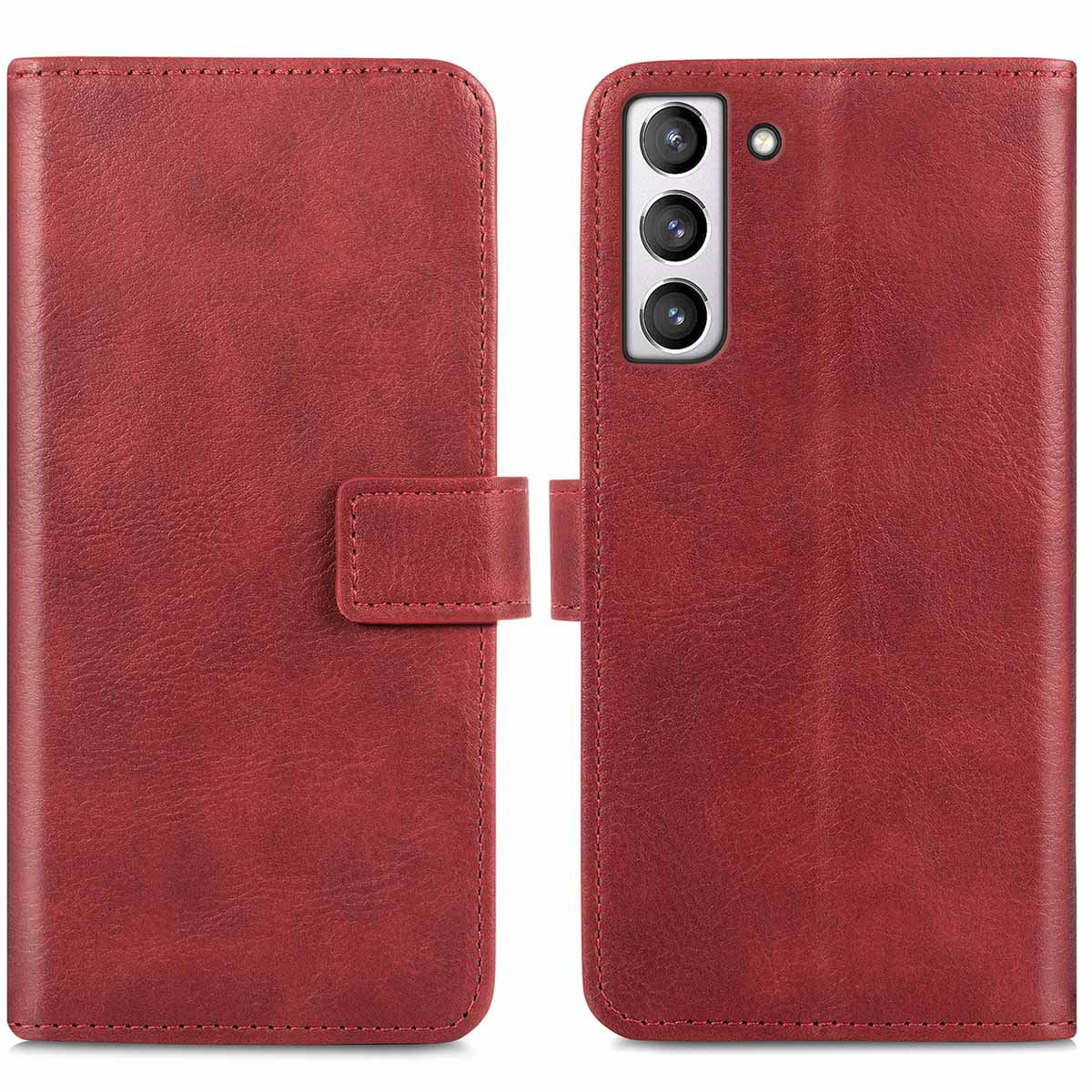 imoshion Luxe Bookcase voor de Samsung Galaxy S21 FE - Rood