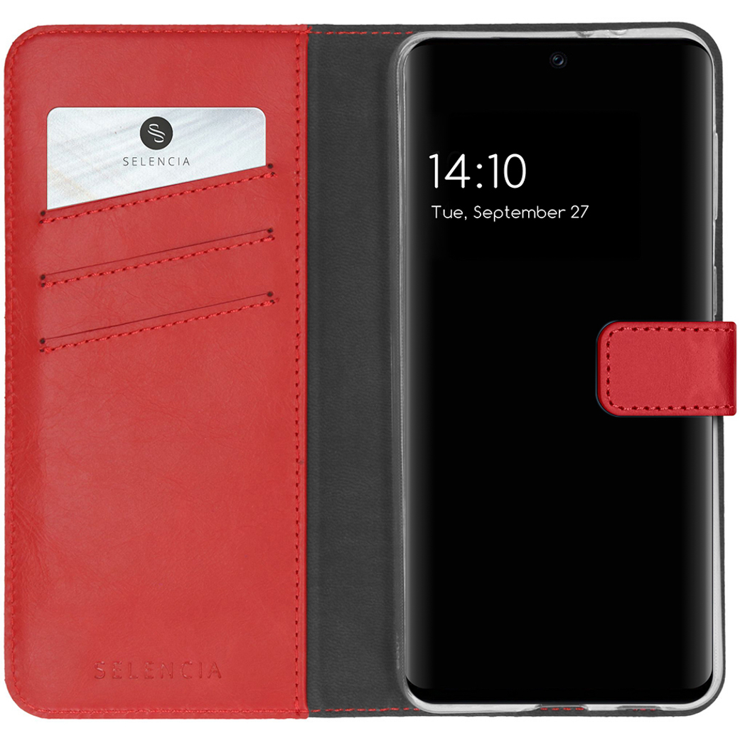 Selencia Echt Leren Bookcase voor de Samsung Galaxy A32 (4G) - Rood