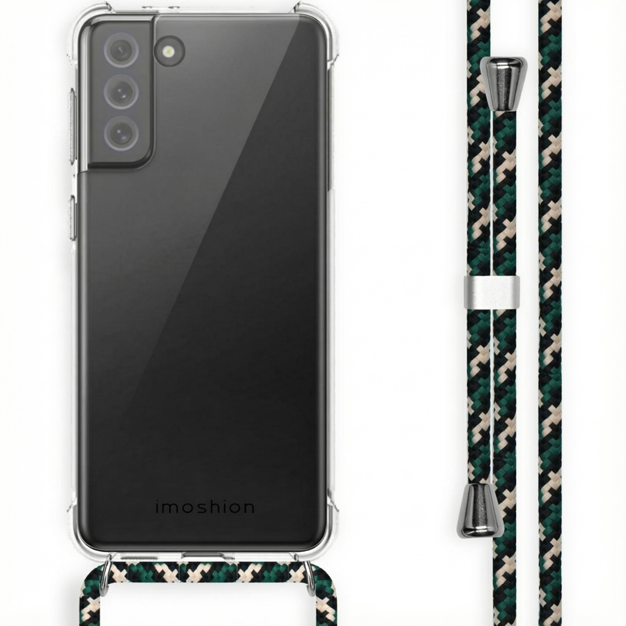 imoshion Coque arrière Transparente avec cordon Samsung Galaxy S21 FE - Green Multi Color