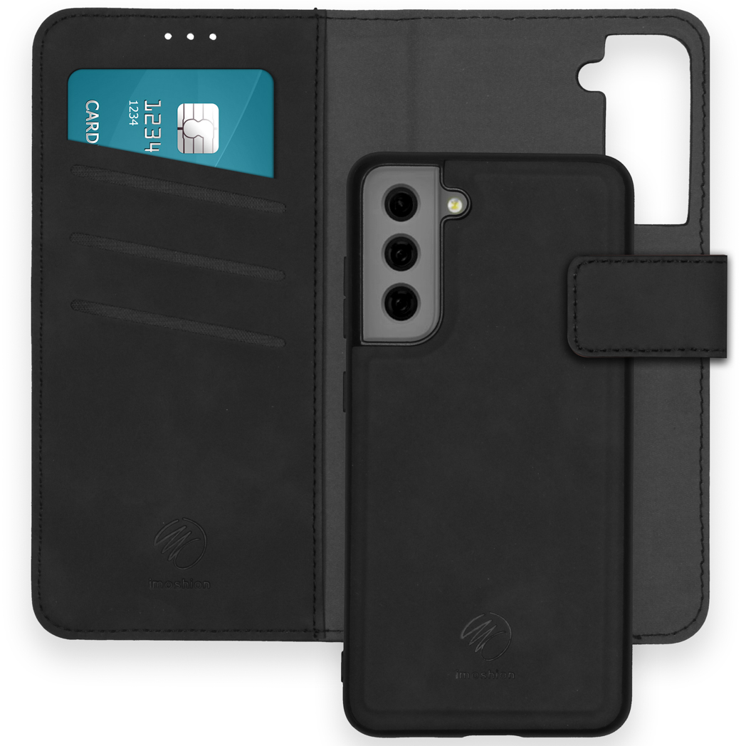 imoshion Uitneembare 2-in-1 Luxe Bookcase voor de Samsung Galaxy S21 FE - Zwart