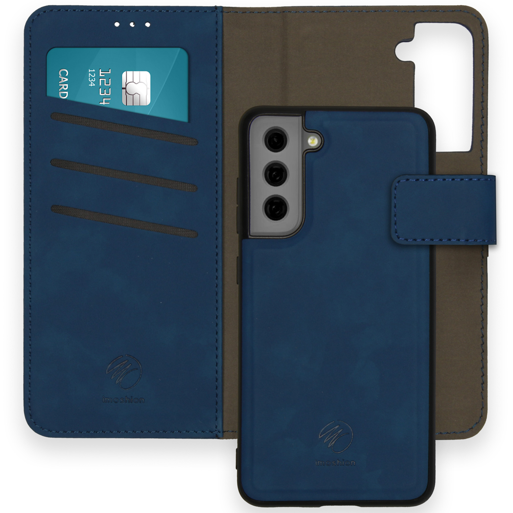 imoshion Uitneembare 2-in-1 Luxe Bookcase voor de Samsung Galaxy S21 FE - Blauw