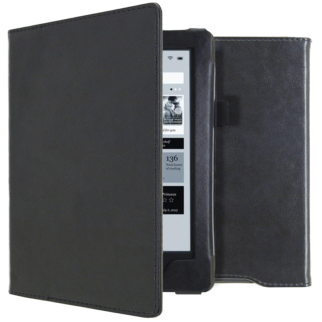 imoshion Vegan Leather Bookcase voor de Kobo Aura H2O - Zwart