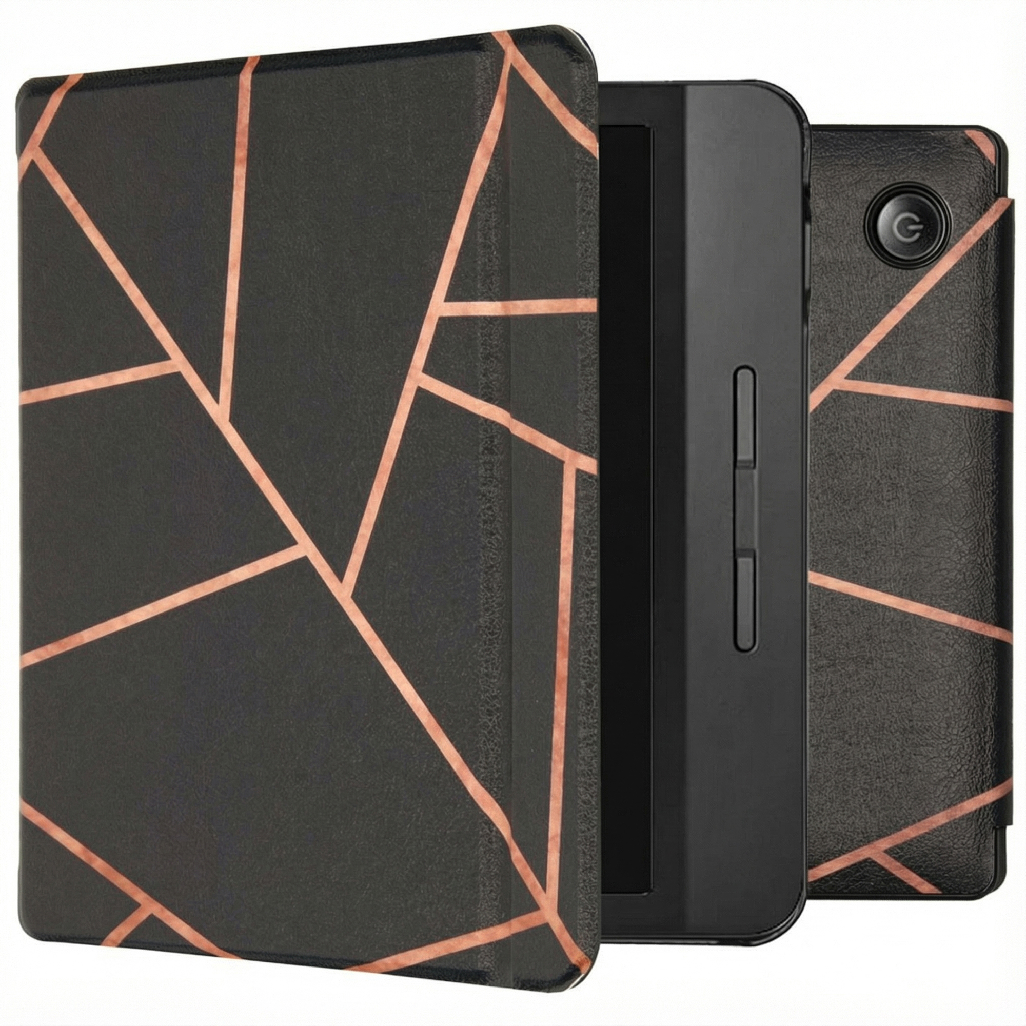 imoshion Design Slim Hard Sleepcover avec support Kobo Libra H2O - Black Graphic