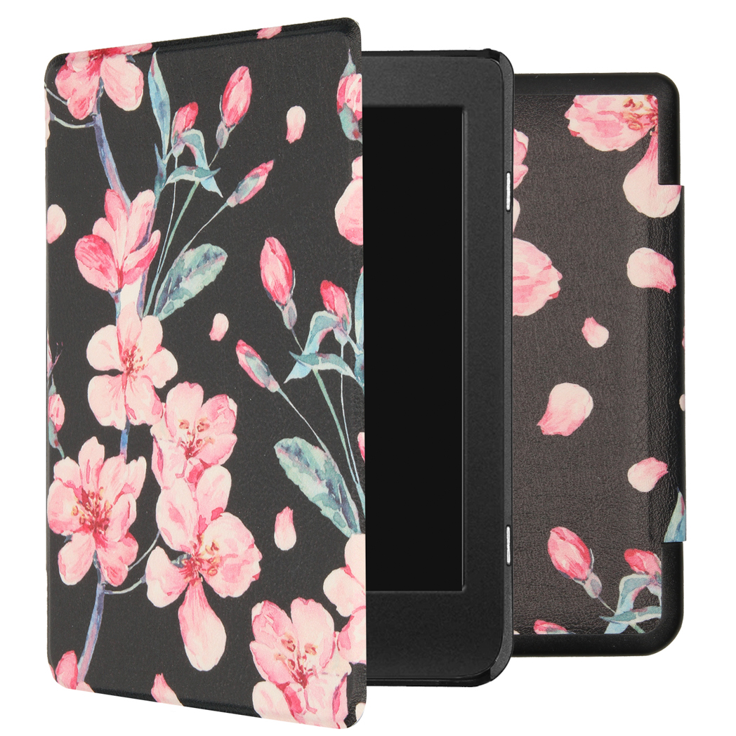 imoshion Design Slim Hard Case Bookcase voor de Kobo Nia - Blossom Watercolor Black