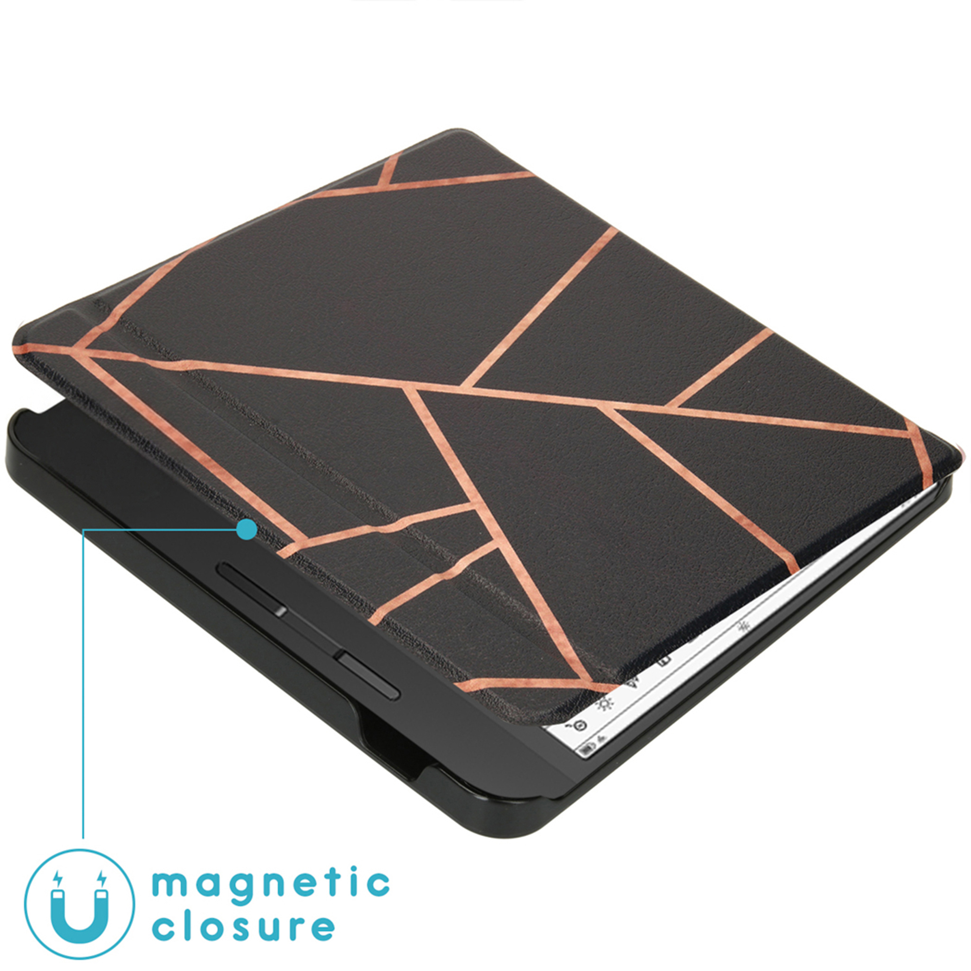 imoshion Design Slim Hard Sleepcover avec support Tolino Vision 5 - Black Graphic