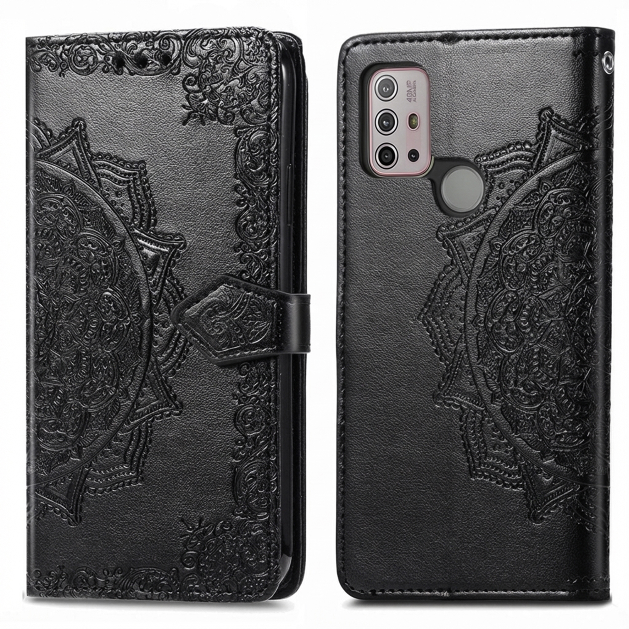 imoshion Mandala Bookcase voor de Motorola Moto G30 / G20 / G10 (Power) - Zwart