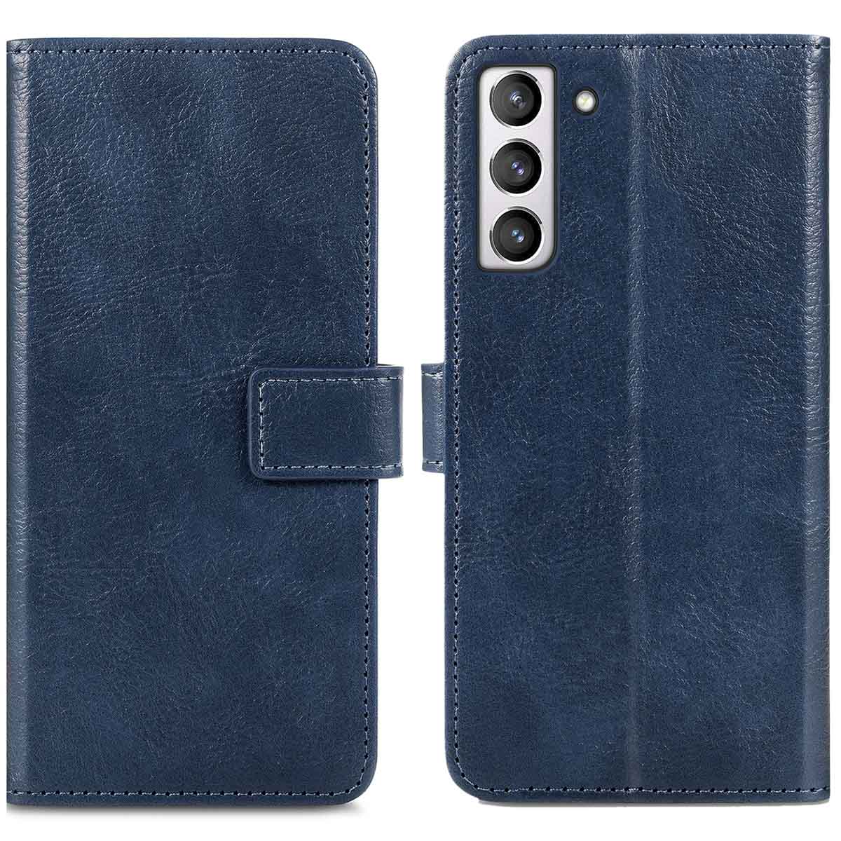 imoshion Luxe Bookcase voor de Samsung Galaxy S21 FE - Donkerblauw