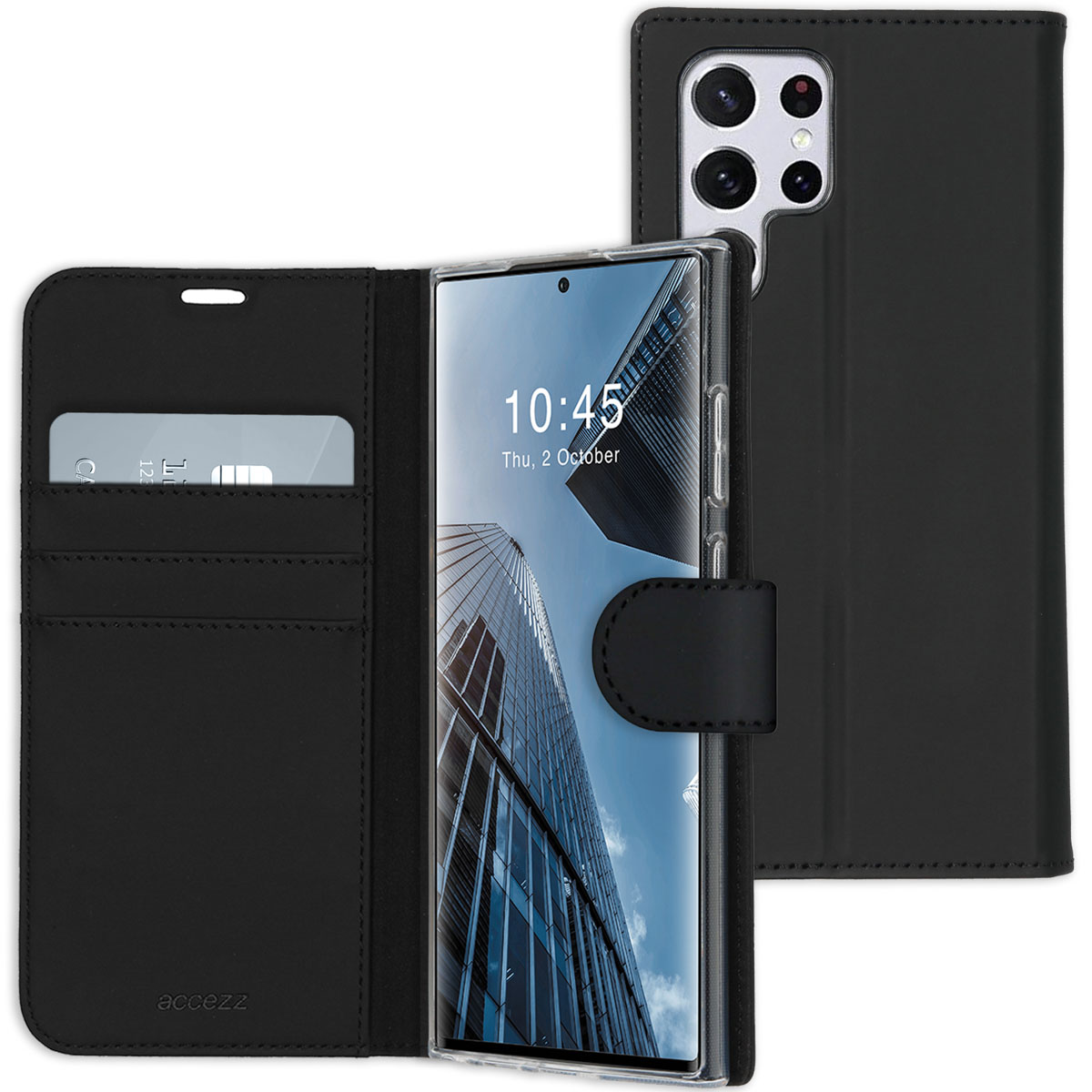 Accezz Étui de télephone Wallet Samsung Galaxy S22 Ultra - Noir