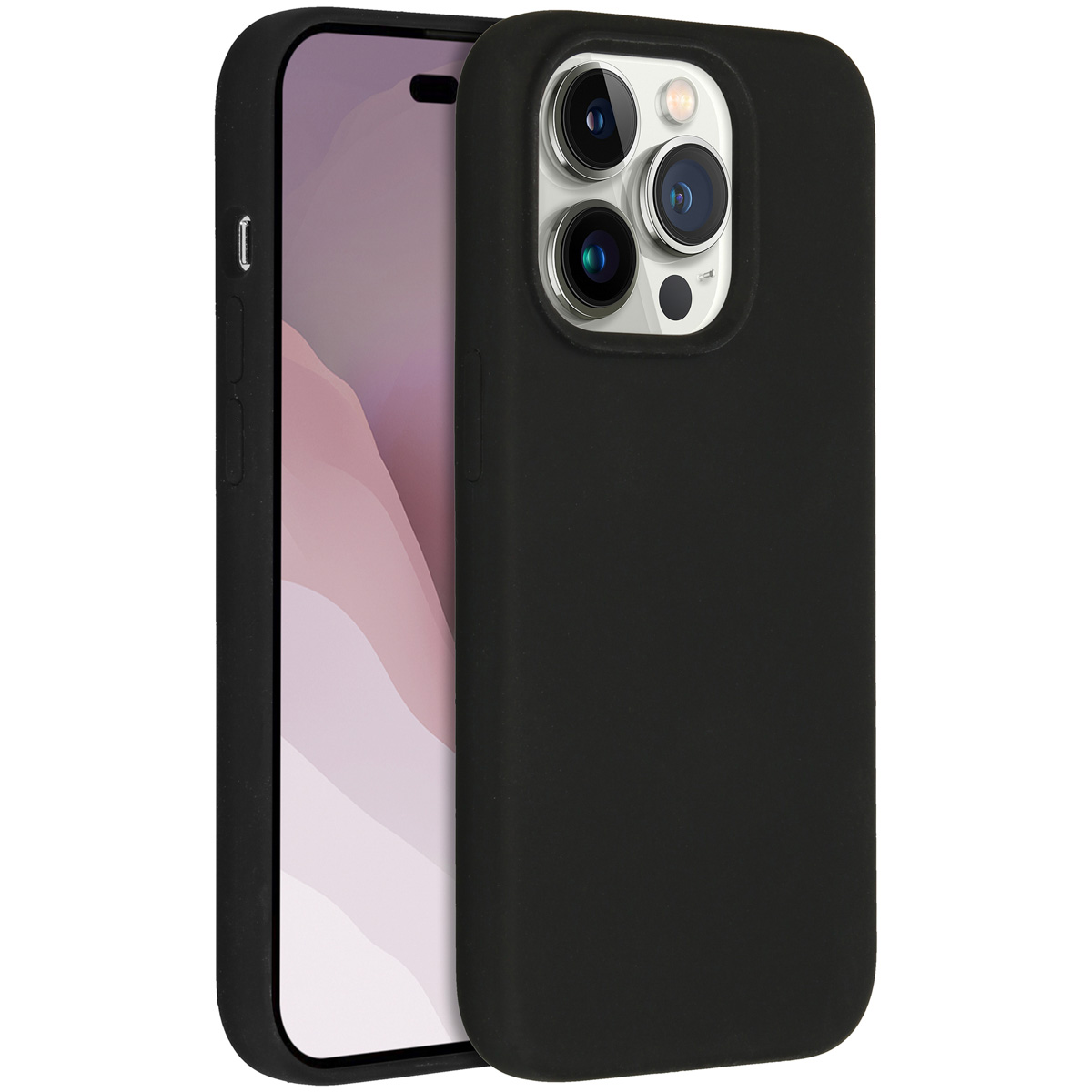 Accezz Coque Liquid Silicone Apple iPhone 14 Pro - Noir