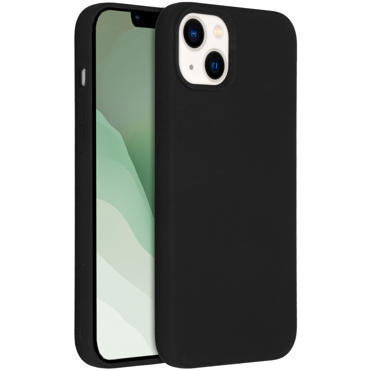 Accezz Liquid Silicone Backcover voor de Apple iPhone 14 Plus - Zwart